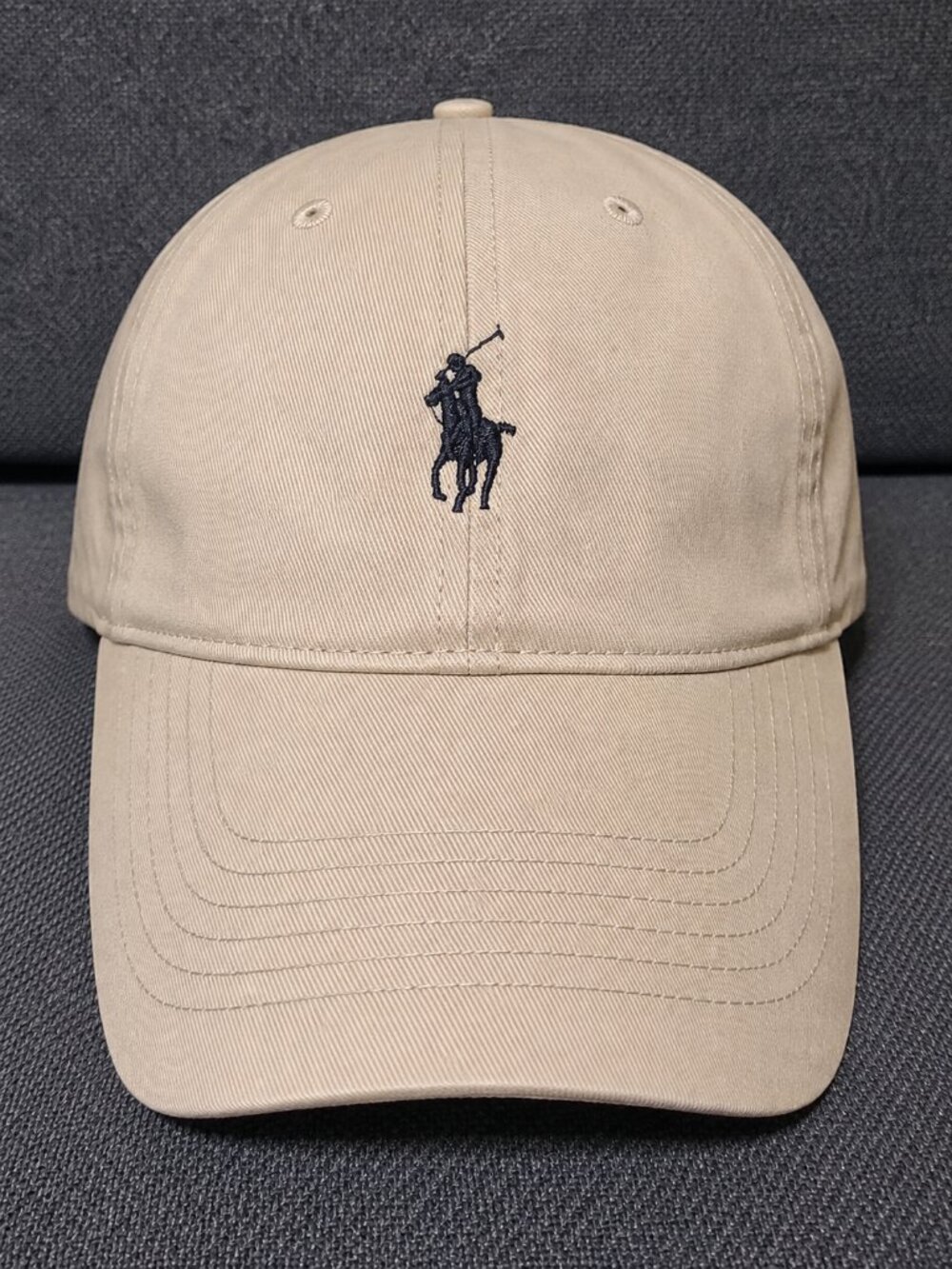 Polo Ralph Lauren Men's White Baseball Cap Adjustable Black Pony Logo Hat